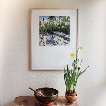 tableau haiku grand format dans la deco du salon