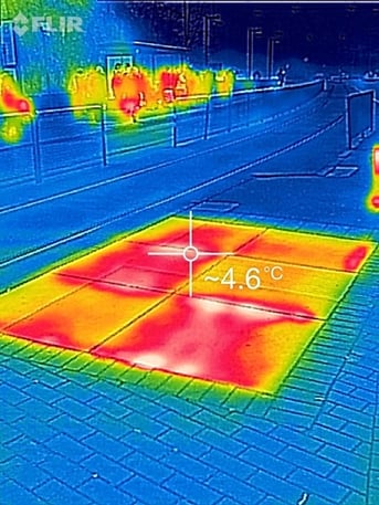 Värme i markyta, hållplats, Göteborg