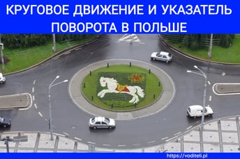 Поворотник на кругу в Польше