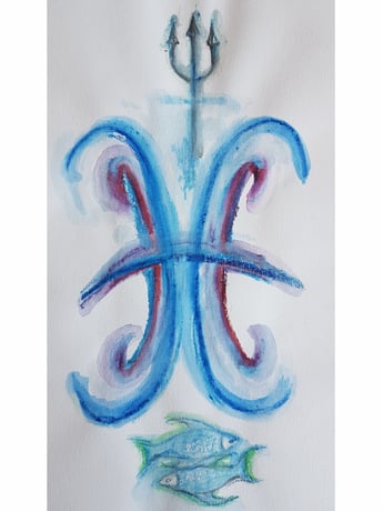 Künstlerische Bearbeitung des Sternbilds Fische