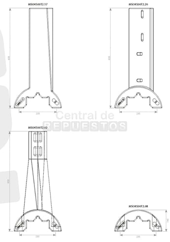 Brazo mezcla amasadora MSO 4500