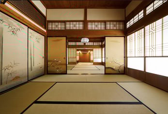 耐震補強をした広々した座敷空間