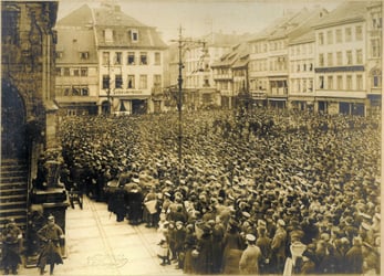 Vor dem Göttinger Rathaus, 16. März 1920. StA Göttingen
