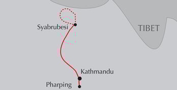 Landkarte Nepal-Trekking Tamang Heritage Trail