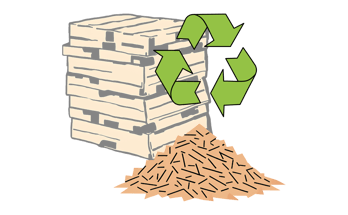 Recycelbarkeit der Holzverpackungen © Weck-Holz GmbH Leonberg, Oberpfalz