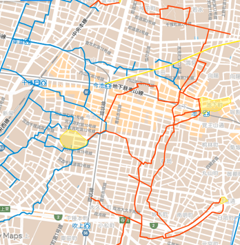 名古屋暗渠マップより(部分)