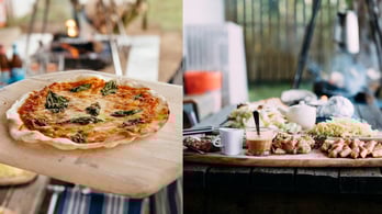 PizzaとBBQコンボ