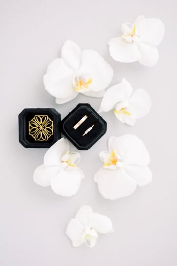 Ringkästchen Hochzeit für Ringe aus Samt