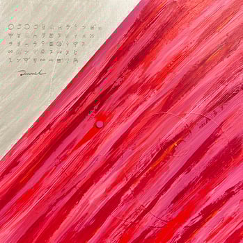 ENERGY RIVER 4   455mm*455mm   S8   2025 acrylic on canvas, wood