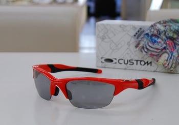 クロスカントリースキー用に、オークリー・ハーフジャケット2.0を自分だけのオリジナルサングラス・OCEでお作りいただきました。