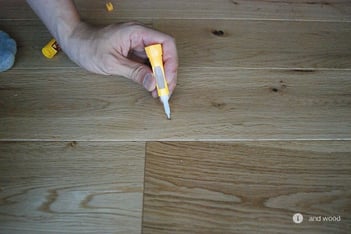 アンドウッド 補修 盛り上がり 単板貼 フローリング andwood 2