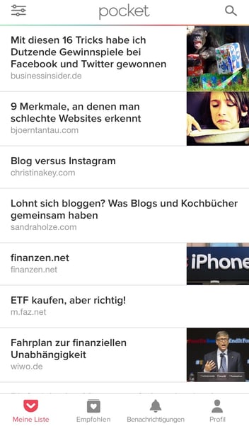 freaky finance, freaky travel, Pocket, Leseliste