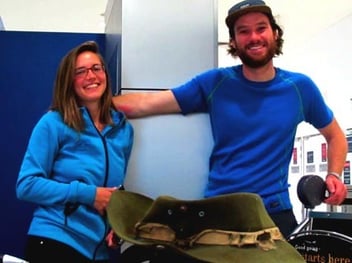 Anna und Andreas - warteten auf ihren Heim-Flug nach Deutschland