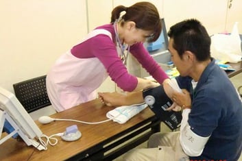 血圧測定の様子