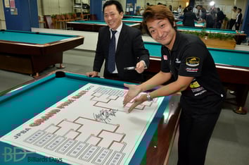 栗林達（右）&JPBA東日本ブロック長・横田英樹