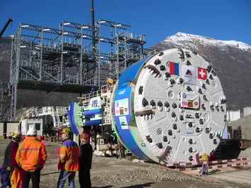 Tunnel boring machine, Sigirino (Ceneri)