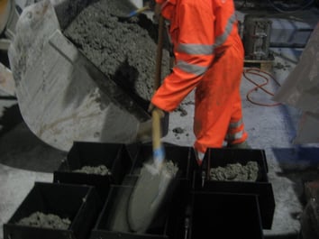 Herstellung von Betonproben