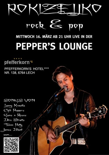 ROKIZELJKO spielt Live beim Chillout in der Peppers Loung Hotel Pfefferkorn Lech am Arlberg