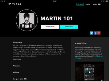 Martin 101 on Tidal Hifi Music
