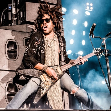 Der bekannte Rock-Superstar on stage (Foto: 2017, Mathieu Bitton) 