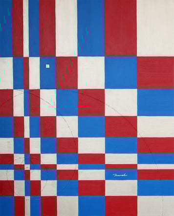 THREE ELEMENTS  3   530mm*652mm   F15   2022  acrylic on canvas, wood