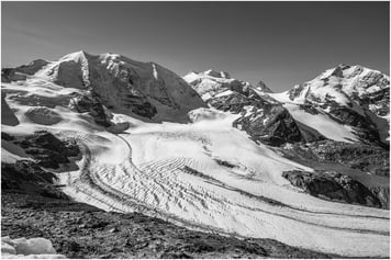v.l.n.r. Piz Palü/Bellavista I-IV/Crast'Agüzza/Piz Bernina - 23.09.2021