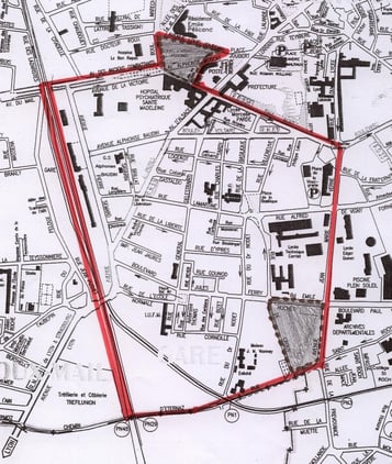Carte du quartier Plateau-Gare à Bourg en Bresse