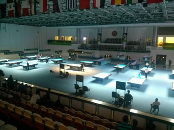 ナインボール世界選手権会場風景　撮影by土方隼斗