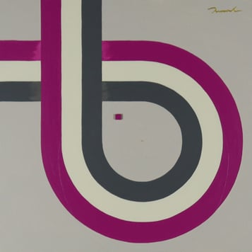 Rising loop  3     455mm×455mm　 S8   Acrylic, wood   2019