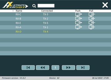 受信器でのソースプル･プッシュ操作