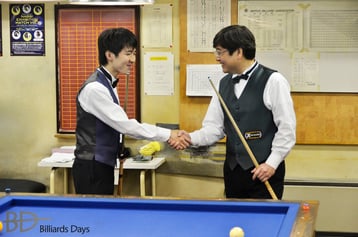 父・森陽一郎（右）と対戦。2013ナビー・エキシビション