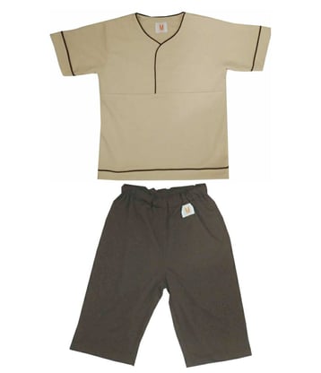 子ども用 リラックスウェア ベージュ/こげ茶