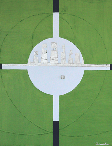 ANOTHER CITY  4   318mm*410mm   F6   2023  acrylic on canvas, wood