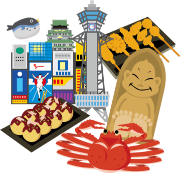 道頓堀 イラスト_ベストライフスタイル