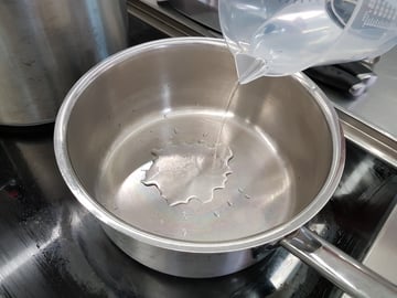 Wasser aufstellen und