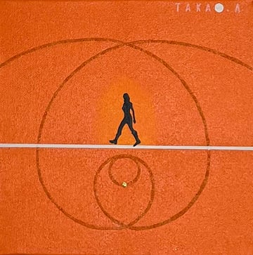 SPACE TIME TRAVELER  4   180mm*180mm   S0   2022  acrylic on canvas, wood