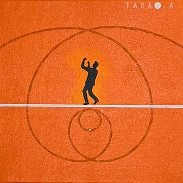 SPACE TIME TRAVELER  3   180mm*180mm   S0   2022  acrylic on canvas, wood