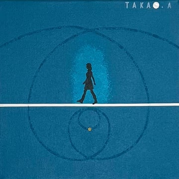 SPACE TIME TRAVELER  13   180mm*180mm   S0   2022  acrylic on canvas, wood