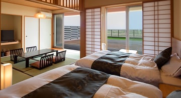 Pacific view, Japanese/Western room with bed