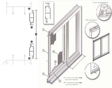 Mosquitera corredera de aluminio