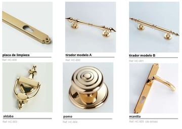 Accesorios de pvd para puertas entrada