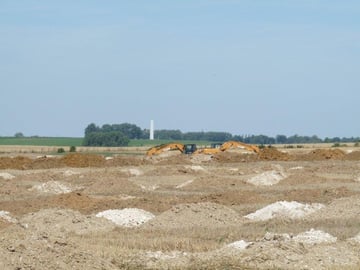fouille sur le tracé du canal seine nord europe