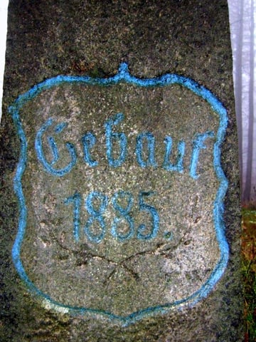 Inschrift - Stein am Roten Sandweg