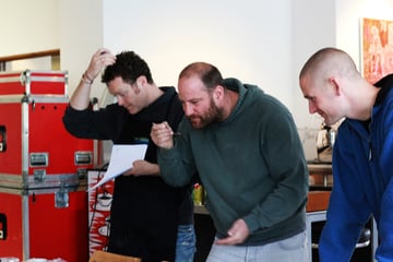 (v.l.: Jan-Cort Hoban, Raoul Scheimeister und ich)