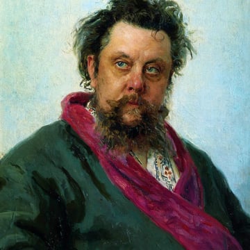 Modest Petróvich Músorsky 1839-1881 - Retrato de Iliá Repin (1881)