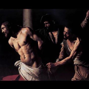 CRISTO COLUMNA-MIGUEL ÁNGEL MERISI CARAVAGGIO (1571-1610)