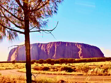nach langer Nacht am am Ayers Rock