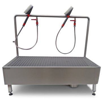 Lave-bottes avec brosses manuelles