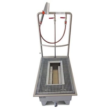 Stiefelwaschanlage Edelstahl Einbauversion