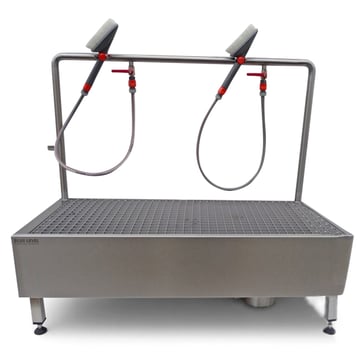 Football shoe washer with hand brushes